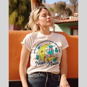 Neon Moon Cream Tee NWT